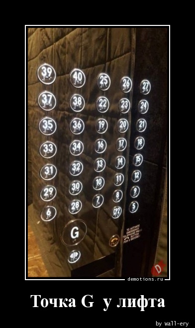 Точка G  у лифта
