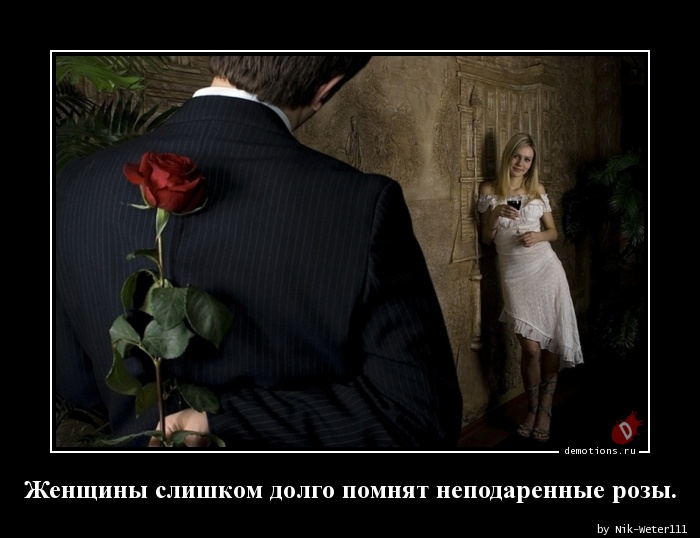 Женщины слишком долго помнят неподаренные розы.