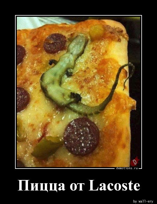 Пицца от Lacoste
