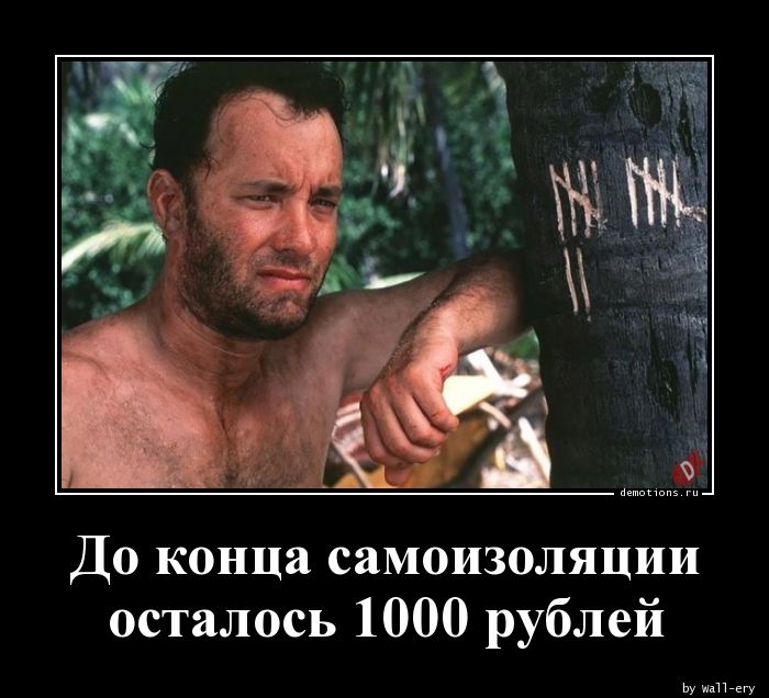 До конца самоизоляцииnосталось 1000 рублей