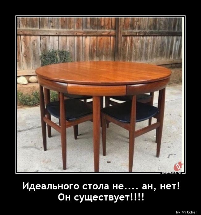 Идеального стола не.... ан, нет!
Он существует!!!!