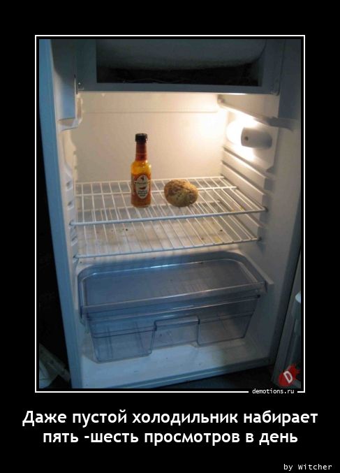 Даже пустой холодильник набираетnпять -шесть просмотров в день