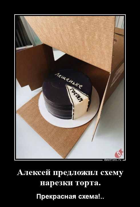 Алексей предложил схему нарезки торта.